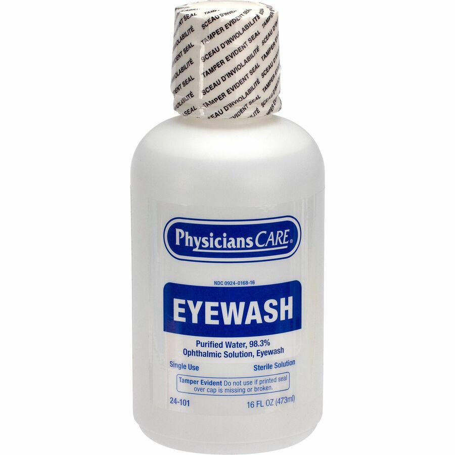First Aid Only Sterile Ophthalmic Solution Eyewash - 16 fl oz - Sterile - For Eye Burning, Irritated Eyes - 1 Each. Picture 8