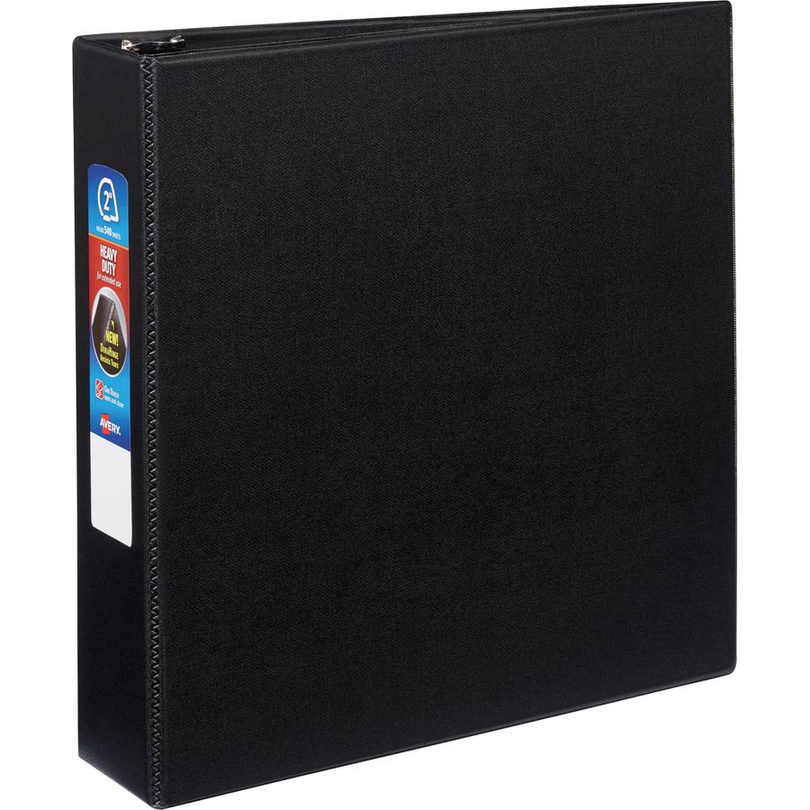 Avery&reg; 2" Heavy Duty Binder - 2" Binder Capacity - Letter - 8 1/2" x 11" Sheet Size - 540 Sheet Capacity - Ring Fastener(s) - 4 Pocket(s) - Polypropylene - Recycled - Pocket, Heavy Duty, One Touch. Picture 5