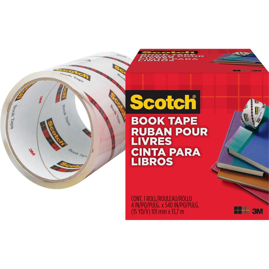 Scotch Book Tape - 15 yd Length x 4" Width - 3" Core - Acrylic - Crack Resistant - For Repairing, Reinforcing, Protecting, Covering - 1 / Roll - Clear. Picture 4