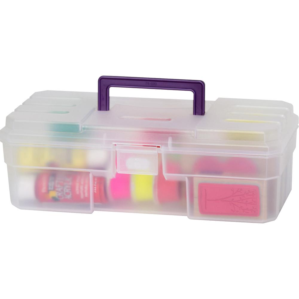 Akro-Mils 12" All-purpose Storage Box - External Dimensions: 6" Width x 12" Depth x 4" Height - Latching Closure - Plastic - Clear - 1 Each. Picture 4