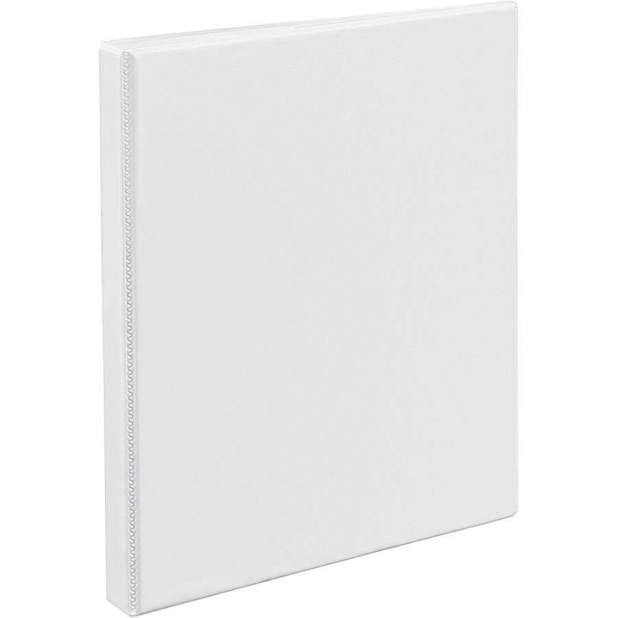 Avery&reg; Heavy-duty Nonstick View Binder - 1/2" Binder Capacity - Letter - 8 1/2" x 11" Sheet Size - 120 Sheet Capacity - 3 x Slant D-Ring Fastener(s) - 4 Internal Pocket(s) - Poly - White - Recycle. Picture 7