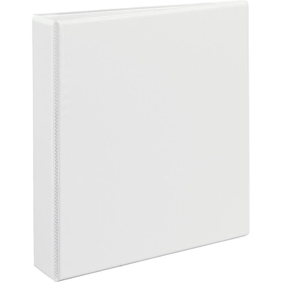 Avery&reg; Heavy-duty Nonstick View Binder - 1 1/2" Binder Capacity - Letter - 8 1/2" x 11" Sheet Size - 375 Sheet Capacity - 3 x Slant D-Ring Fastener(s) - 4 Internal Pocket(s) - Poly - White - Recyc. Picture 6