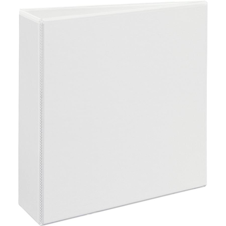Avery&reg; Heavy-duty Nonstick View Binder - 3" Binder Capacity - Letter - 8 1/2" x 11" Sheet Size - 600 Sheet Capacity - 3 x Slant D-Ring Fastener(s) - 4 Internal Pocket(s) - Poly - White - Recycled . Picture 4