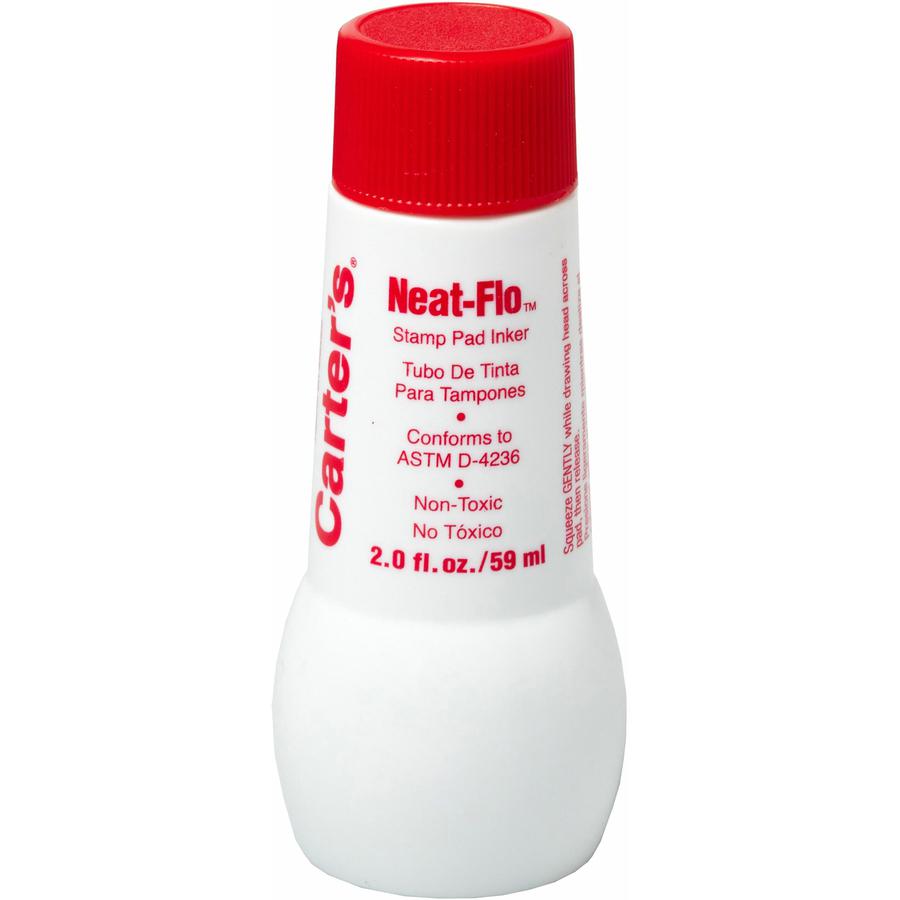 Carter's&reg; Stamp Pad Inker - 1 Each - Red Ink - 2 fl oz - Red. Picture 2