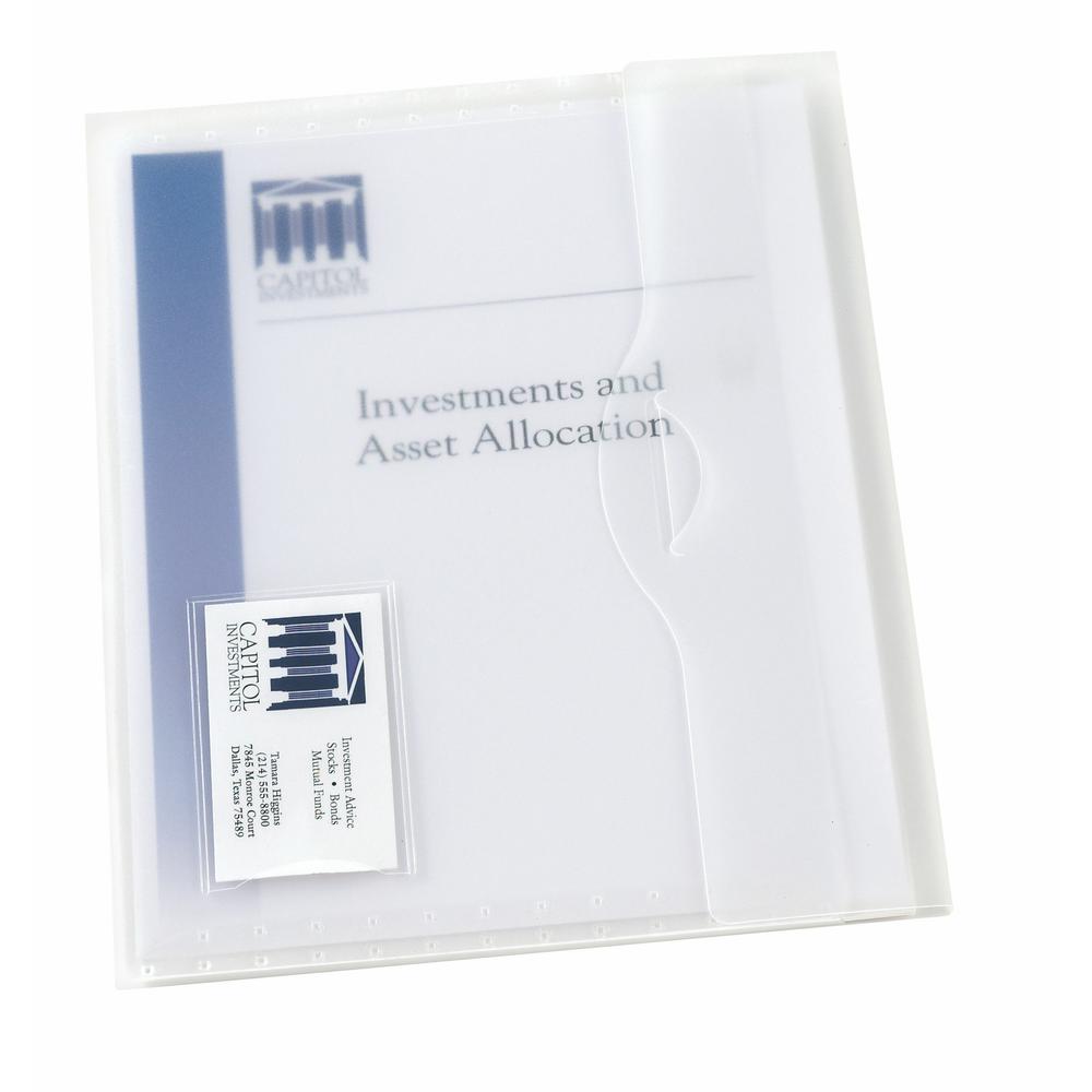Avery&reg; Letter File Wallet - 8 1/2" x 11" - 50 Sheet Capacity - 1 Front Pocket(s) - Poly - Clear - 12 / Box. Picture 2