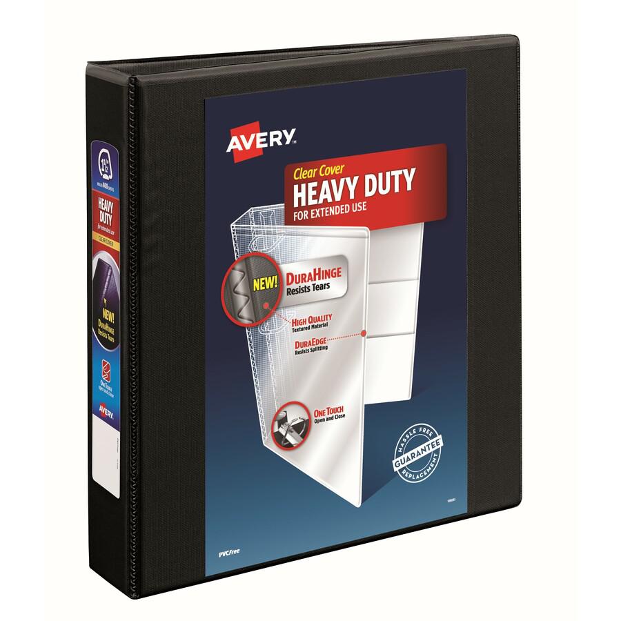 Avery&reg; Heavy-Duty View 3 Ring Binder - 1 1/2" Binder Capacity - Letter - 8 1/2" x 11" Sheet Size - 400 Sheet Capacity - 3 x Ring Fastener(s) - 4 Pocket(s) - Recycled - Pocket, Heavy Duty, One Touc. Picture 5