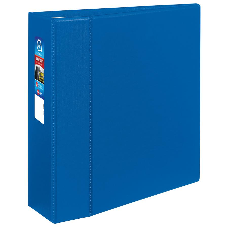 Avery&reg; Heavy-duty Binder - One-Touch Rings - DuraHinge - 4" Binder Capacity - Letter - 8 1/2" x 11" Sheet Size - 780 Sheet Capacity - Ring Fastener(s) - 4 Pocket(s) - Polypropylene - Recycled - Po. Picture 4