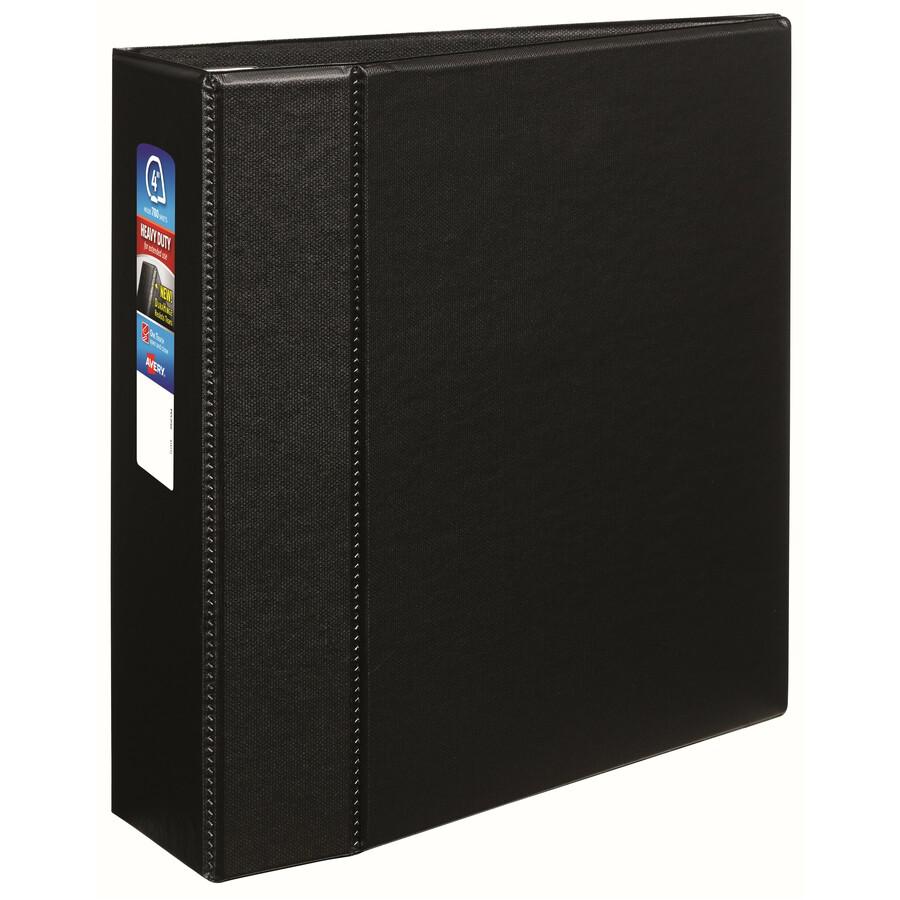 Avery&reg; 4" Heavy Duty Binder - 4" Binder Capacity - Letter - 8 1/2" x 11" Sheet Size - 780 Sheet Capacity - Ring Fastener(s) - 4 Pocket(s) - Polypropylene - Recycled - Pocket, Heavy Duty, One Touch. Picture 6