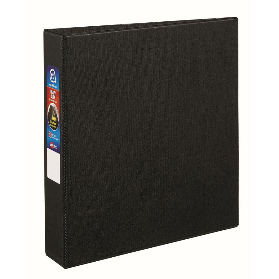 Avery&reg; Heavy-duty Binder - One-Touch Rings - DuraHinge - 1 1/2" Binder Capacity - Letter - 8 1/2" x 11" Sheet Size - 400 Sheet Capacity - Ring Fastener(s) - 4 Pocket(s) - Polypropylene - Recycled . Picture 6