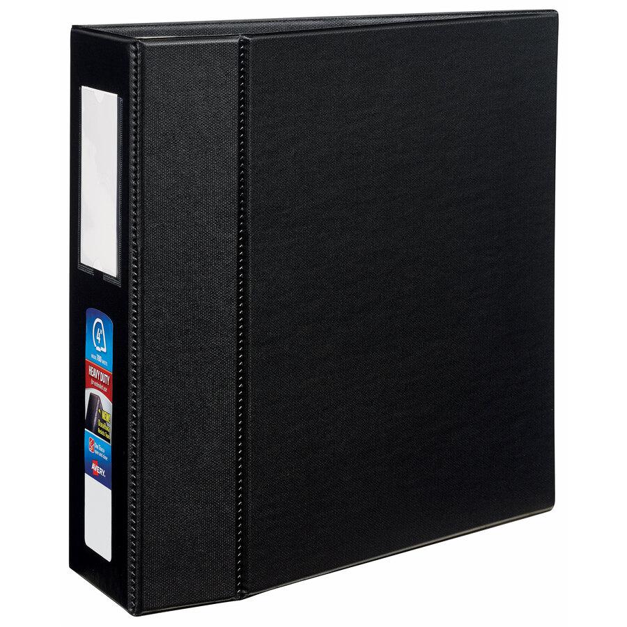 Avery&reg; 4" Heavy Duty Binder, One-Touch EZD Ring, Black, 780 Sheets - 4" Binder Capacity - Letter - 8 1/2" x 11" Sheet Size - 780 Sheet Capacity - Ring Fastener(s) - 4 Pocket(s) - Polypropylene - R. Picture 2