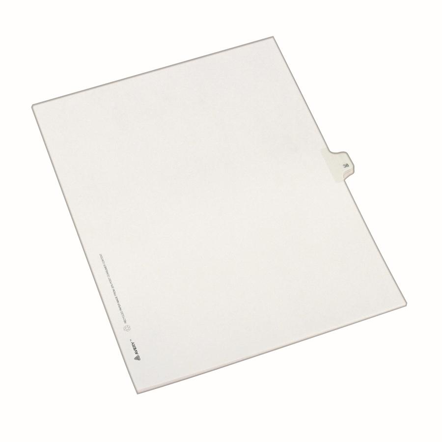Avery&reg; Alllstate Style Individual Legal Dividers - 25 x Divider(s) - Side Tab(s) - 38 - 1 Tab(s)/Set - 8.5" Divider Width x 11" Divider Length - Letter - 8.50" Width x 11" Length - Paper Divider -. Picture 4