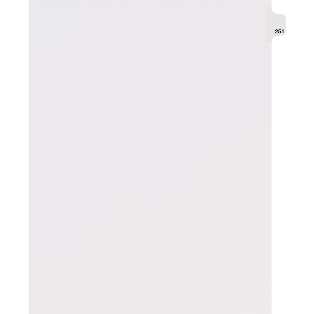 Avery&reg; Side Tab Individual Legal Dividers - 25 x Divider(s) - Side Tab(s) - 251 - 1 Tab(s)/Set - 8.5" Divider Width x 11" Divider Length - Letter - 8.50" Width x 11" Length - White Paper Divider -. Picture 2