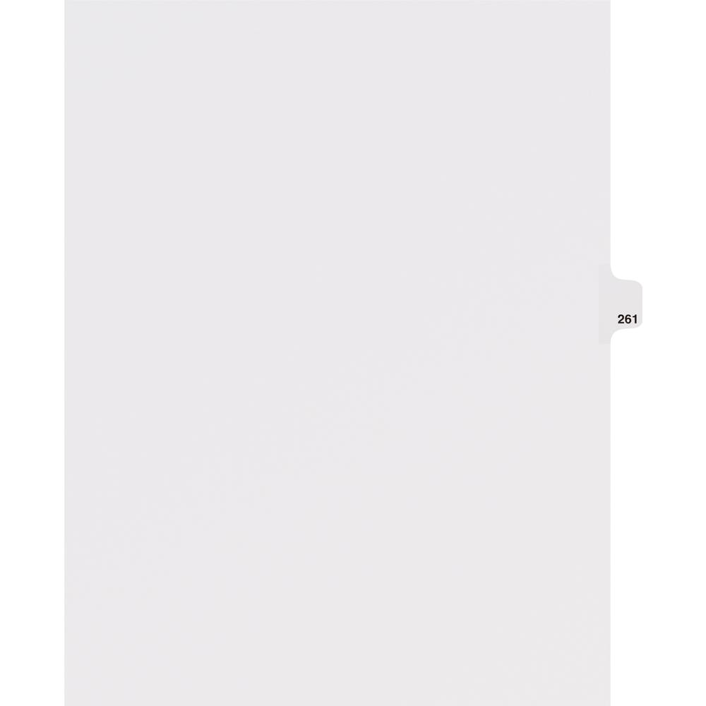 Avery&reg; Side Tab Individual Legal Dividers - 25 x Divider(s) - Side Tab(s) - 261 - 1 Tab(s)/Set - 8.5" Divider Width x 11" Divider Length - Letter - 8.50" Width x 11" Length - White Paper Divider -. Picture 2