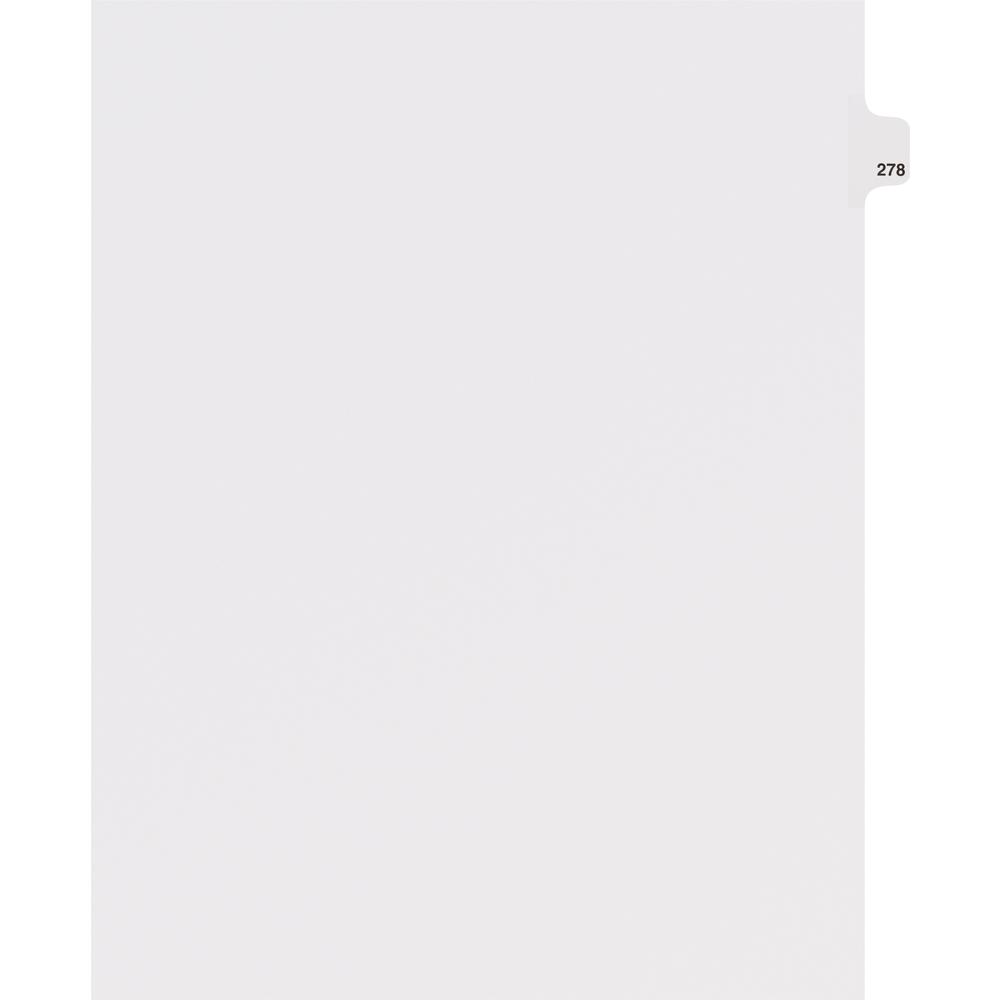 Avery&reg; Side Tab Individual Legal Dividers - 25 x Divider(s) - Side Tab(s) - 278 - 1 Tab(s)/Set - 8.5" Divider Width x 11" Divider Length - Letter - 8.50" Width x 11" Length - White Paper Divider -. Picture 3
