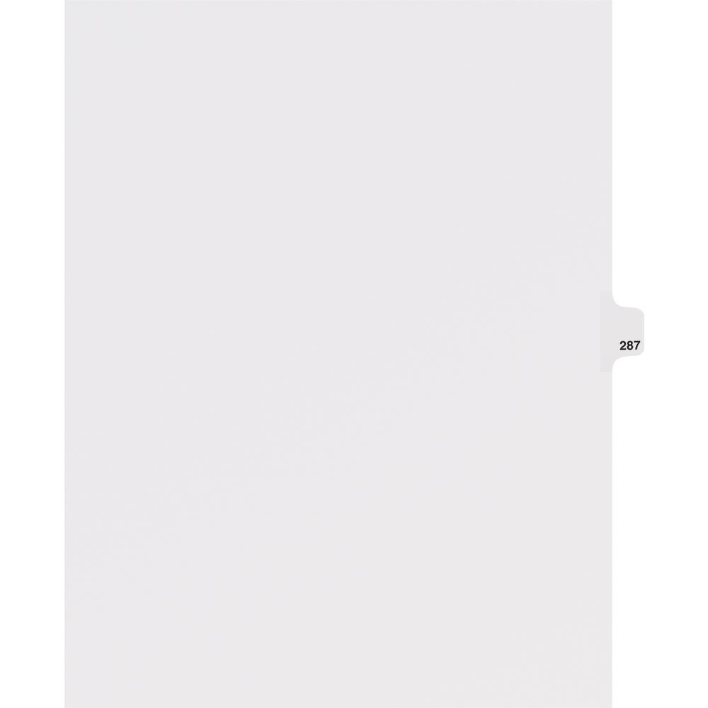 Avery&reg; Side Tab Individual Legal Dividers - 25 x Divider(s) - Side Tab(s) - 287 - 1 Tab(s)/Set - 8.5" Divider Width x 11" Divider Length - Letter - 8.50" Width x 11" Length - White Paper Divider -. Picture 3