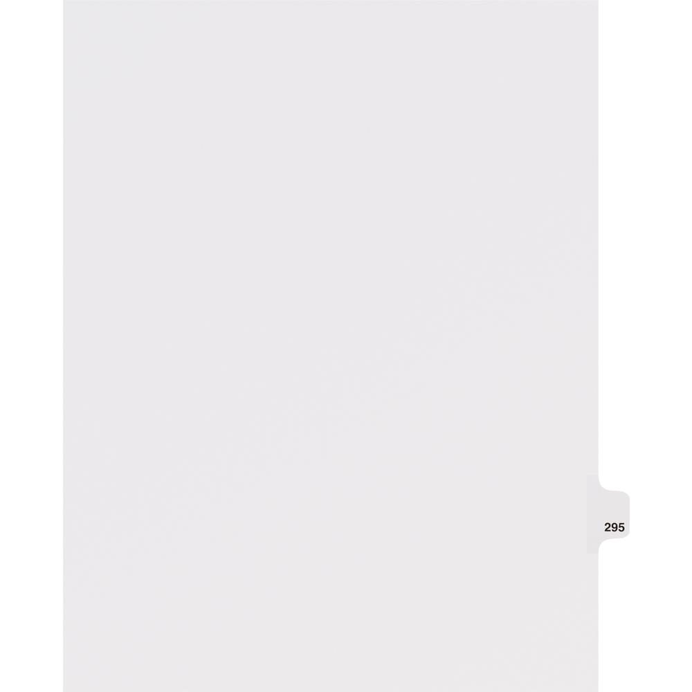 Avery&reg; Side Tab Individual Legal Dividers - 25 x Divider(s) - Side Tab(s) - 295 - 1 Tab(s)/Set - 8.5" Divider Width x 11" Divider Length - Letter - 8.50" Width x 11" Length - White Paper Divider -. Picture 2