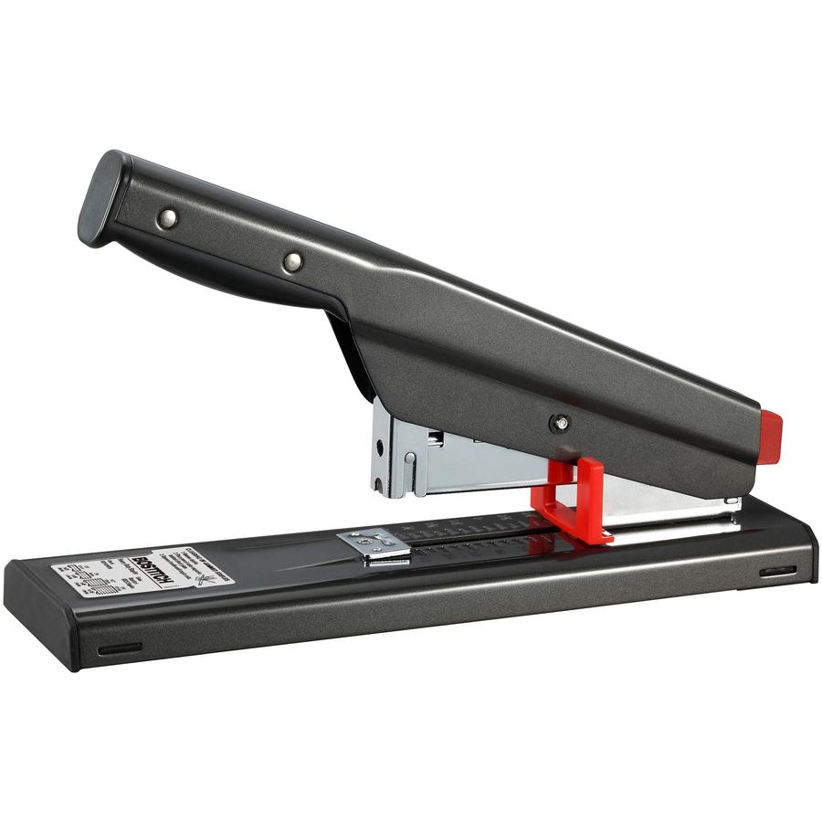 Bostitch Antimicrobial Heavy Duty Stapler - 130 Sheets Capacity - 210 Staple Capacity - Full Strip - 1/4" , 1/2" , 3/8" , 5/8" Staple Size - 1 Each - Black. Picture 15