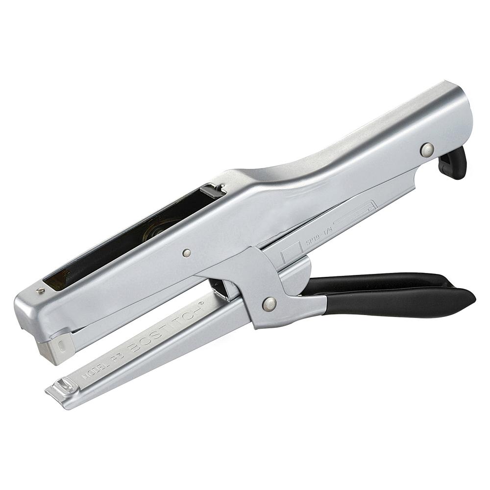 Bostitch Plier Stapler - 20 Sheets Capacity - 210 Staple Capacity - Full Strip - 1/4" Staple Size - 1 Each - Chrome. Picture 2