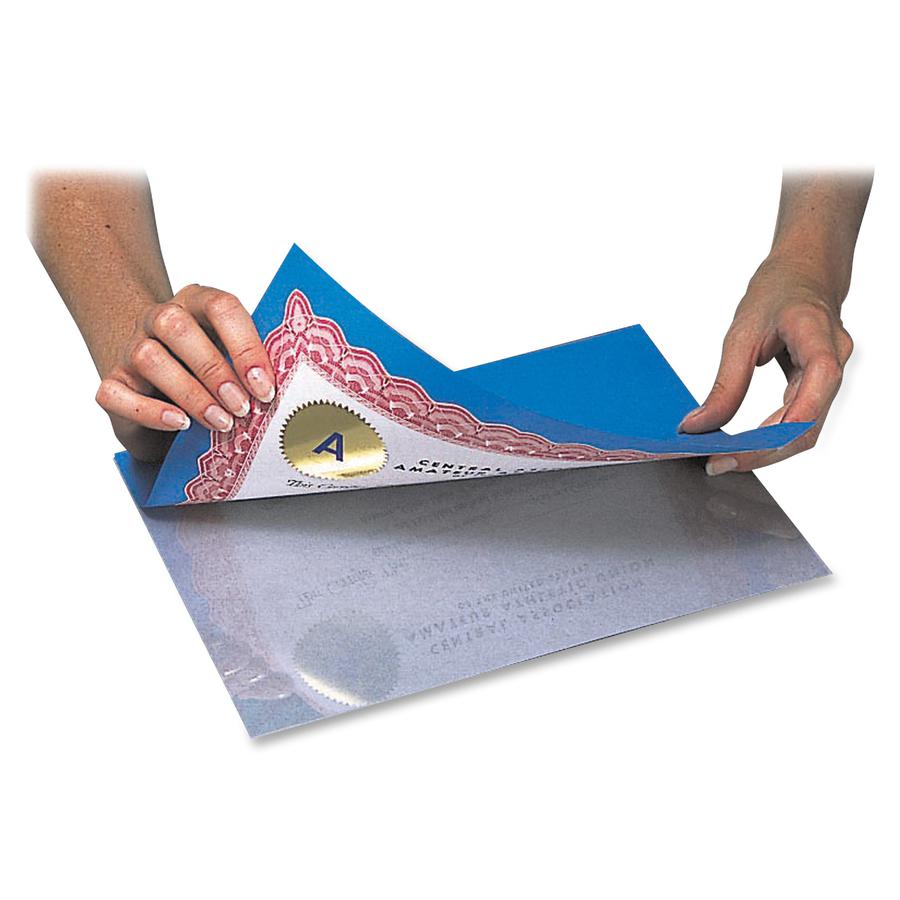 C-Line Heavyweight Cleer Adheer Laminating Sheets - Clear, One-Sided, 9 x 12, 50/BX, 65001. Picture 2