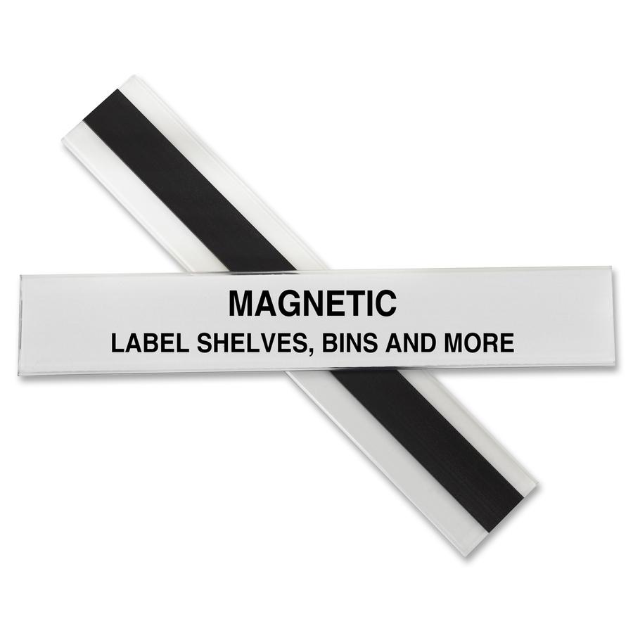 C-Line HOL-DEX Magnetic Shelf/Bin Label Holders - 1-Inch x 6-Inch, 10/BX, 87227. Picture 3