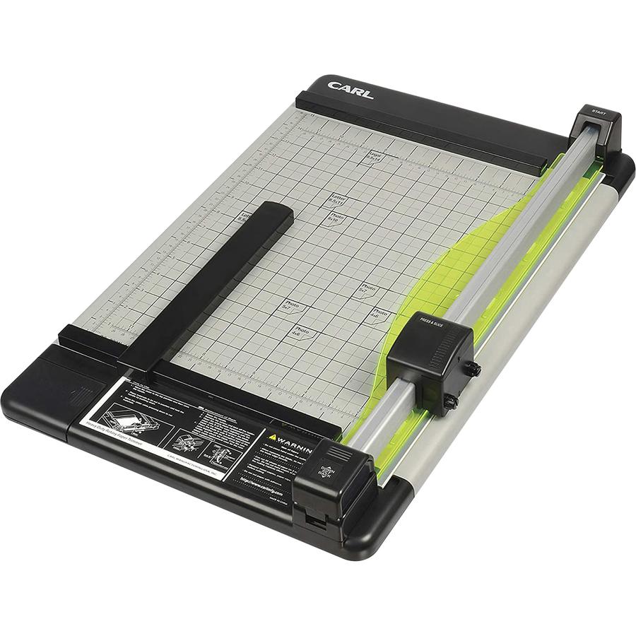CARL Heavy-Duty 15" Paper Trimmer - 1 x Blade(s)Cuts 36Sheet - 15" Cutting Length - Straight, Perforated Cutting - 0.8" Height x 14" Width - Metal Base, Acrylonitrile Butadiene Styrene (ABS), Acrylic . Picture 2