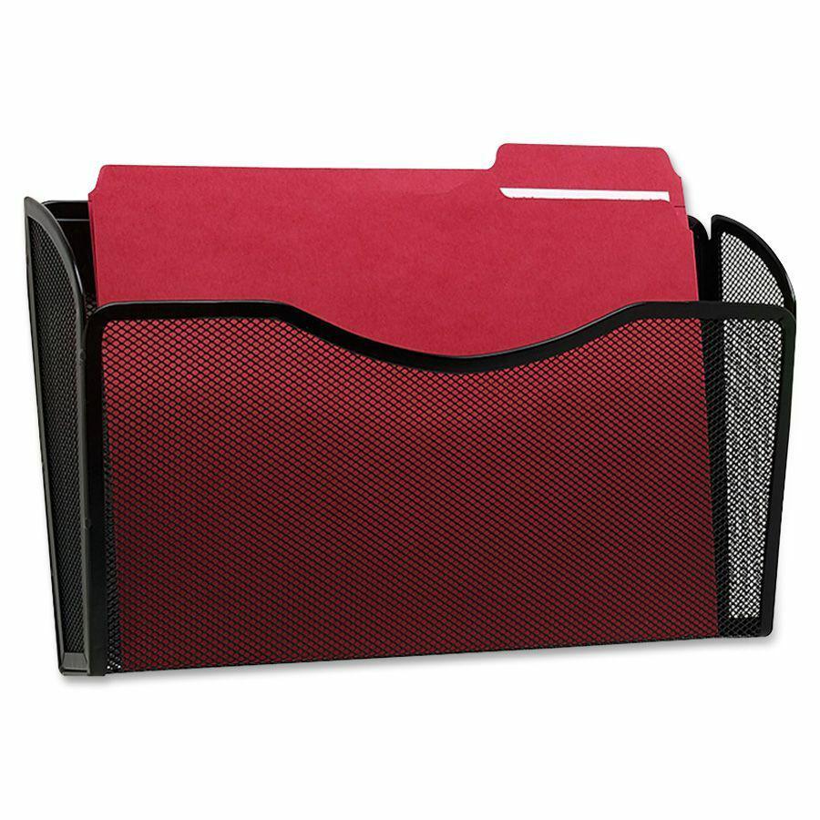 Rolodex Mesh Letter Wall File - 1 Pocket(s) - 8.5" Height x 14" Width x 3.4" Depth - Black - Steel - 1 Each. Picture 4
