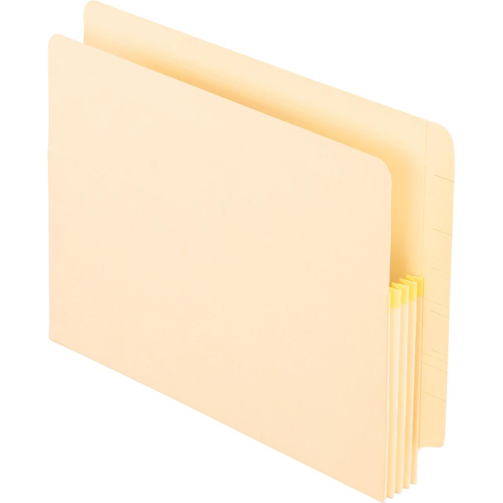 Pendaflex Letter Recycled File Pocket - 8 1/2" x 11" - 3 1/2" Expansion - Tyvek - Manila - 10% Recycled - 25 / Box. Picture 2