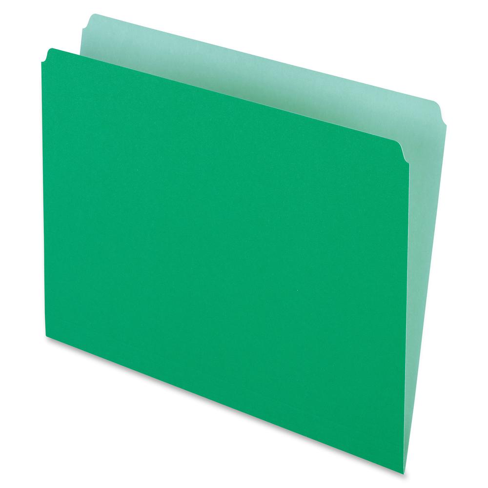 Pendaflex Letter Recycled Top Tab File Folder - 8 1/2" x 11" - Light Green - 30% Recycled - 100 / Box. Picture 4