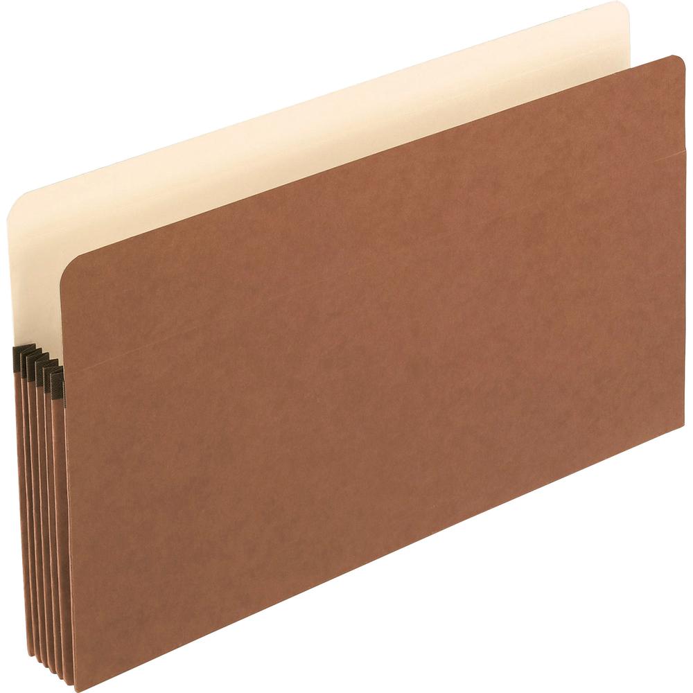 Pendaflex Legal Recycled Expanding File - 8 1/2" x 14" - 5 1/4" Expansion - Manila, Tyvek, Red Fiber - 30% Recycled - 10 / Box. Picture 2
