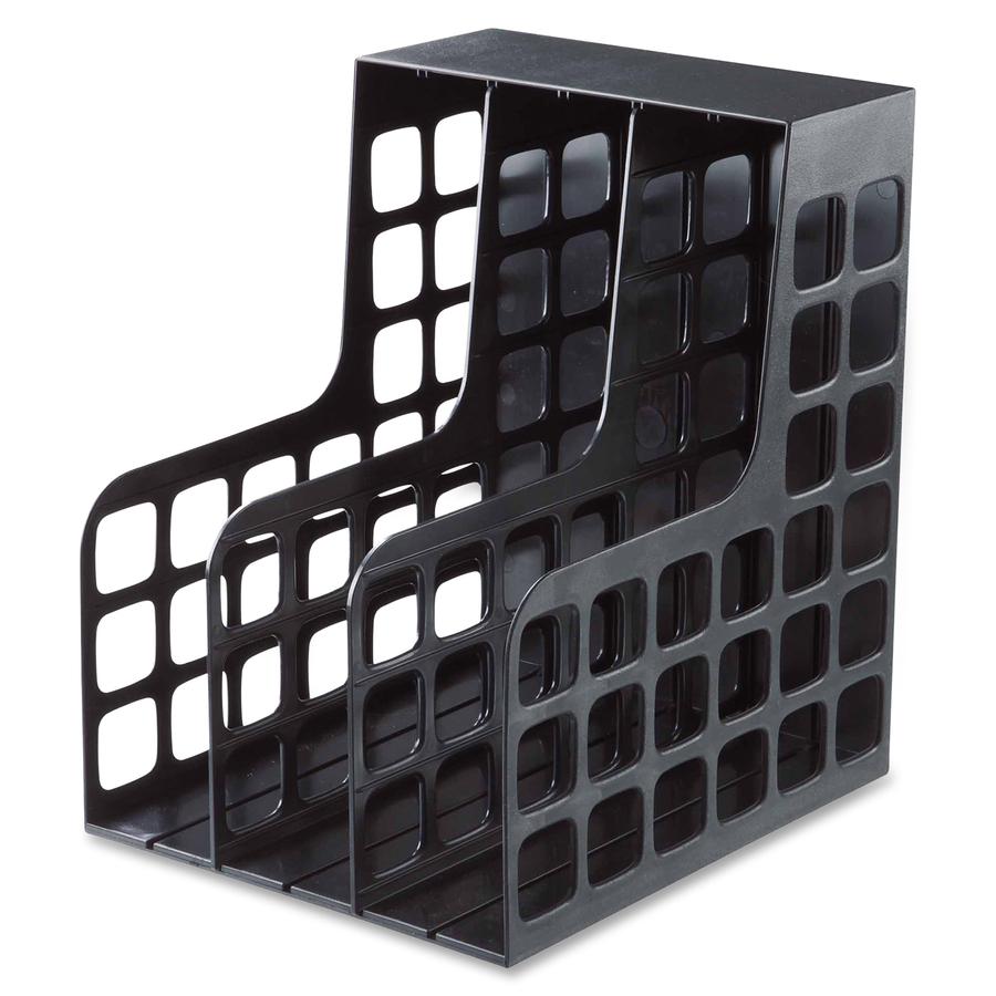 Oxford Decorack Shelf File - 2 Divider(s) - Black - Plastic - 1 Each. Picture 3