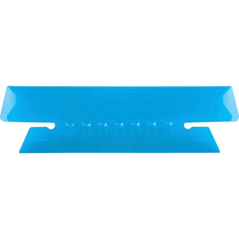 Pendaflex Hanging Folder Plastic Insertable Tabs - 25 Tab(s) - 3 Tab(s)/Set3.50" Tab Width - Blue Plastic Tab(s) - 25 / Pack. Picture 2