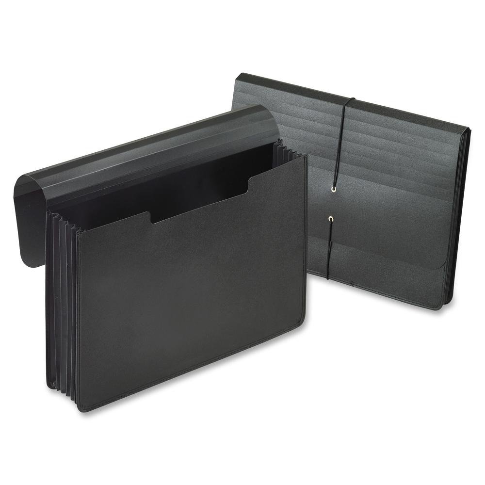 Pendaflex Legal Expanding File - 5 1/4" Folder Capacity - 8 1/2" x 14" - 5 1/4" Expansion - Plastic - Black - 1 Each. Picture 2