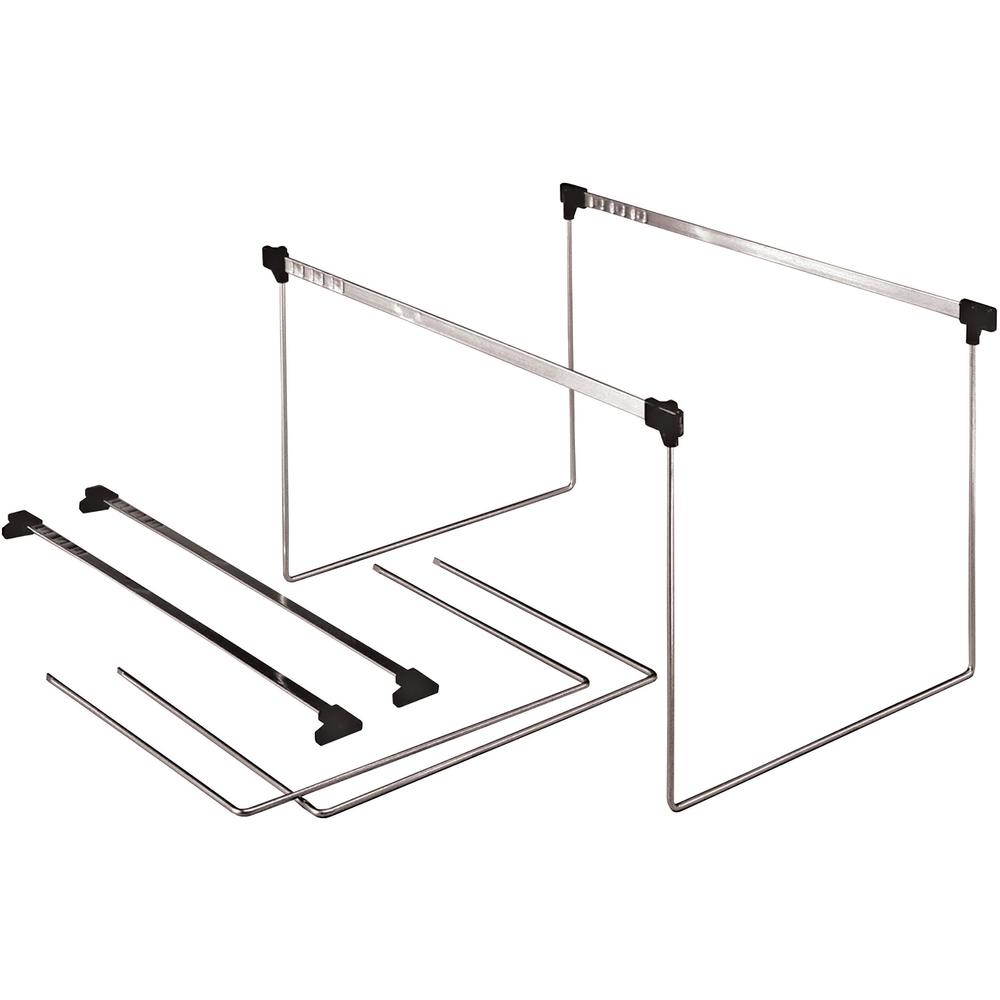 Pendaflex Actionframe Drawer File Frames - Letter - 14"-18" Long - Steel - Stainless Steel - 2 / Box. Picture 3