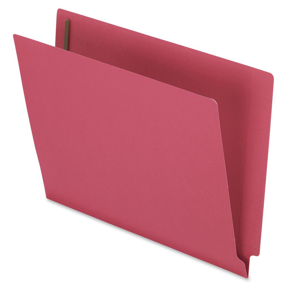 Pendaflex Letter Recycled End Tab File Folder - 8 1/2" x 11" - 3/4" Expansion - 2 Fastener(s) - 2" Fastener Capacity for Folder - Red - 10% Recycled - 50 / Box. Picture 2