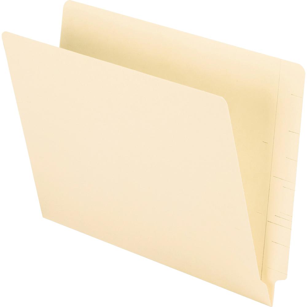 Pendaflex Letter Recycled End Tab File Folder - 8 1/2" x 11" - 3/4" Expansion - Manila - 10% Recycled - 100 / Box. Picture 2