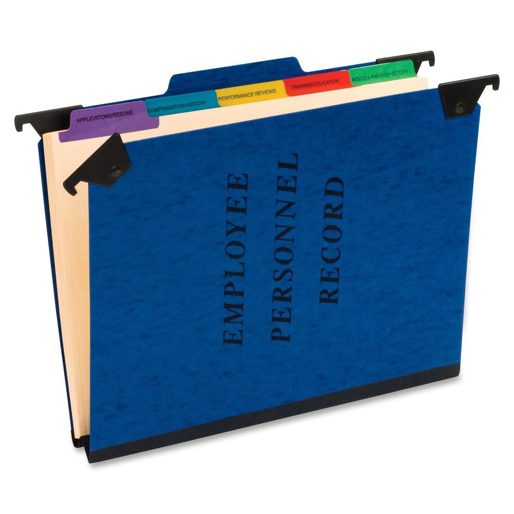 Pendaflex 1/3 Tab Cut Recycled Hanging Folder - 9 1/2" x 11 3/4" - 2" Expansion - 1" Fastener Capacity for Folder - 5 Divider(s) - Pressguard - Blue - 65% Recycled - 1 Each. Picture 3