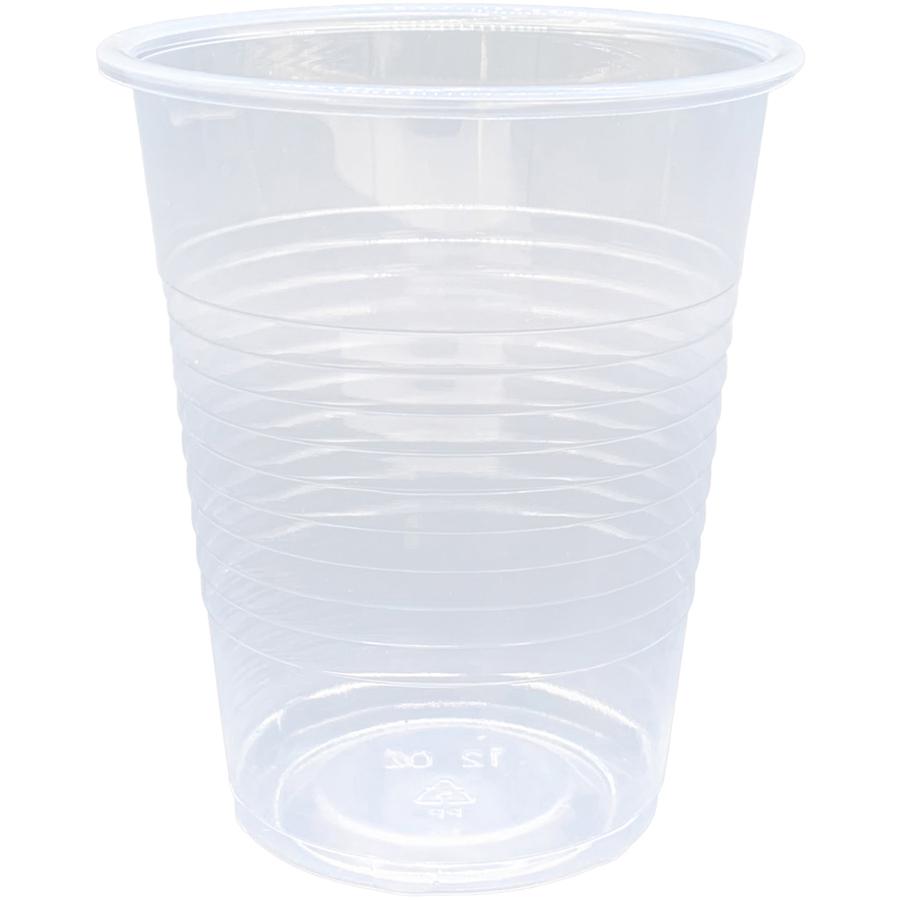 Genuine Joe 12 oz Transparent Beverage Cups - 100 / Pack - 10 / Carton - Clear - Plastic - Cold Drink. Picture 2