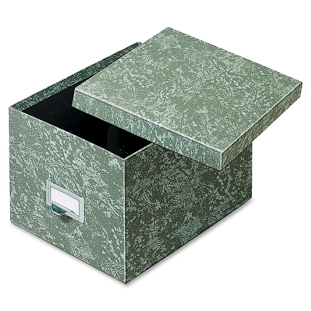 Globe-Weis Agate Heavy-duty Card File Lid Box - Internal Dimensions: 9" Width x 6" HeightExternal Dimensions: 11.6" Depth - 1000 x Card - Heavy Duty - Fiberboard - Green - For Card, Check - Recycled -. Picture 2