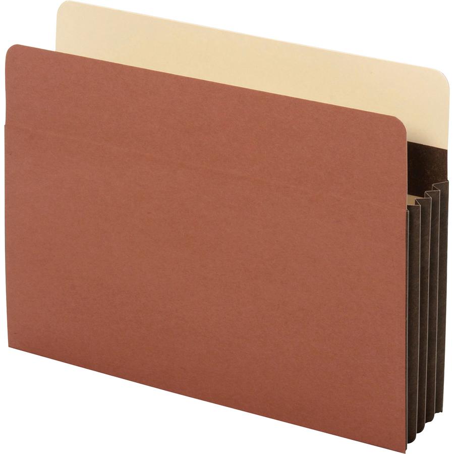 Pendaflex Letter Recycled Expanding File - 8 1/2" x 11" - 3 1/2" Expansion - Tyvek - Brown - 10% Recycled - 10 / Box. Picture 5