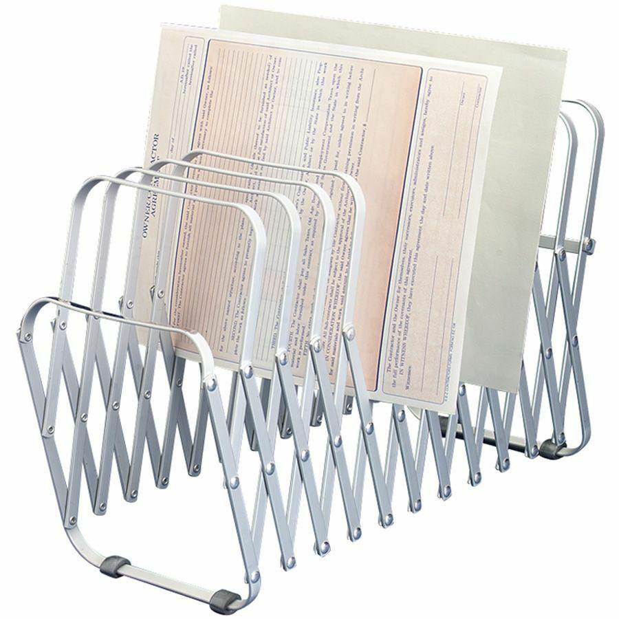 LEE Flexible Expandable Collator/Sorter/File - 24 - 7" Height x 11" Width x 10.5" DepthDesktop - 22% Recycled - Silver - Aluminum - 1 Each. Picture 8