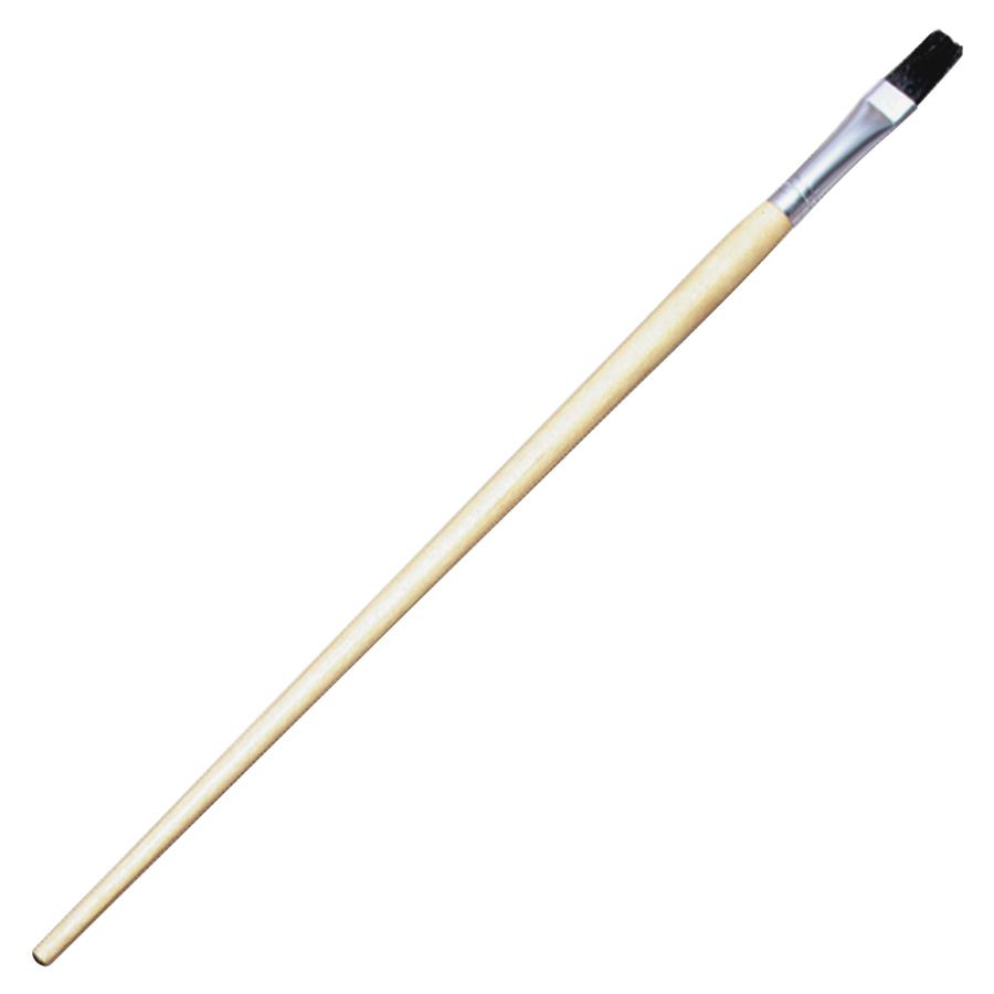 CLI Long Handle Easel Brushes - 1 Brush(es) - 0.50" Bristle Wood - Aluminum Ferrule. Picture 2
