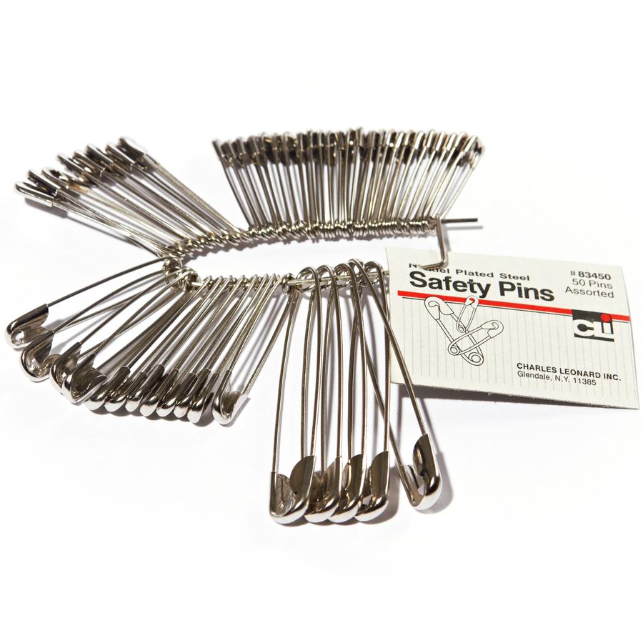 CLI Safety Pins - Assorted Sizes - 50 / Pack. Picture 3
