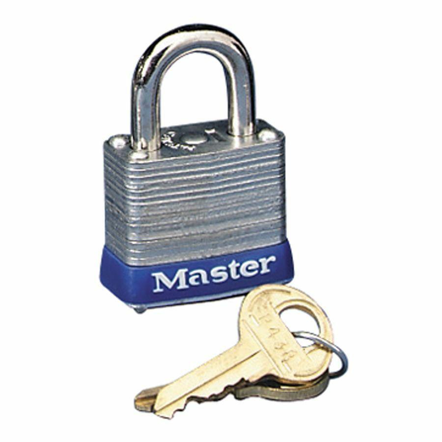 Master Lock High Security Padlock - Keyed Different - 0.18" Shackle Diameter - Cut Resistant, Rust Resistant - Steel - Silver - 1 Each. Picture 2
