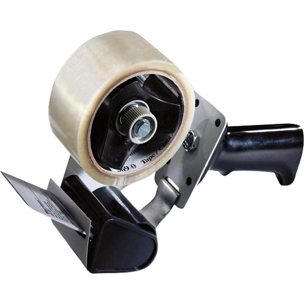 Tartan Pistol Grip Box Sealing Tape Dispenser - Holds Total 1 Tape(s) - 3" Core - Refillable - Adjustable Tension Mechanism, Adjustable Braking Mechanism - Gray - 1 Each. Picture 2