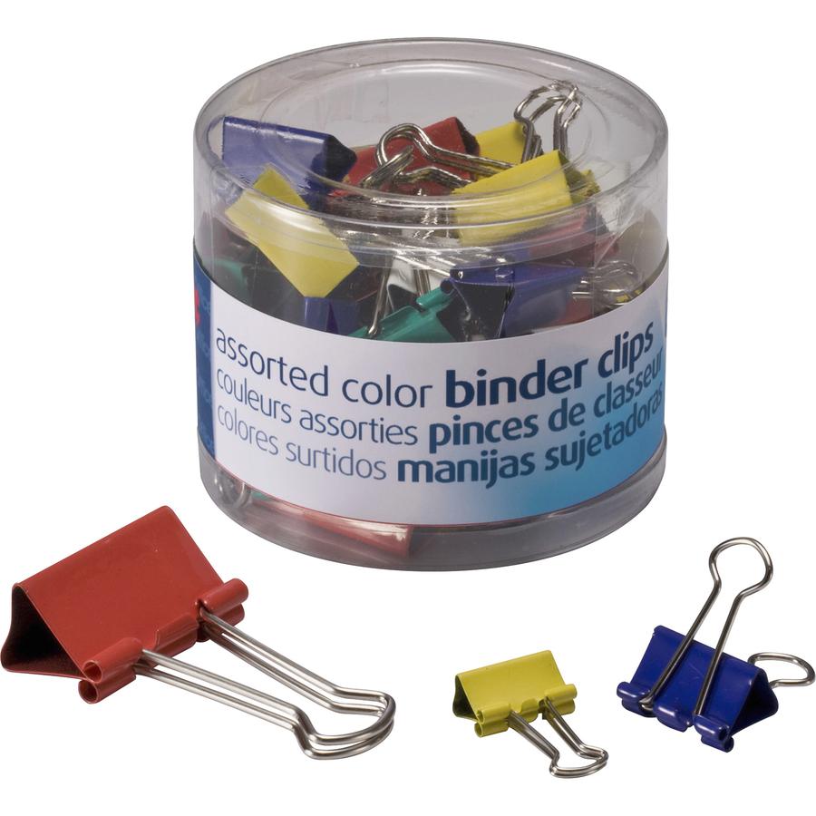 Officemate Binder Clips, Assorted - Medium - 1 / Pack - Assorted. Picture 4