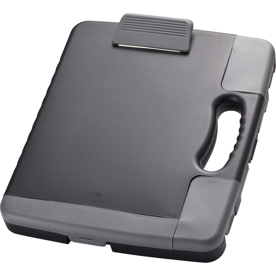 Officemate Portable Clipboard Storage Case - Storage for Stationary - Low-profile - Charcoal - 1 Each. Picture 6