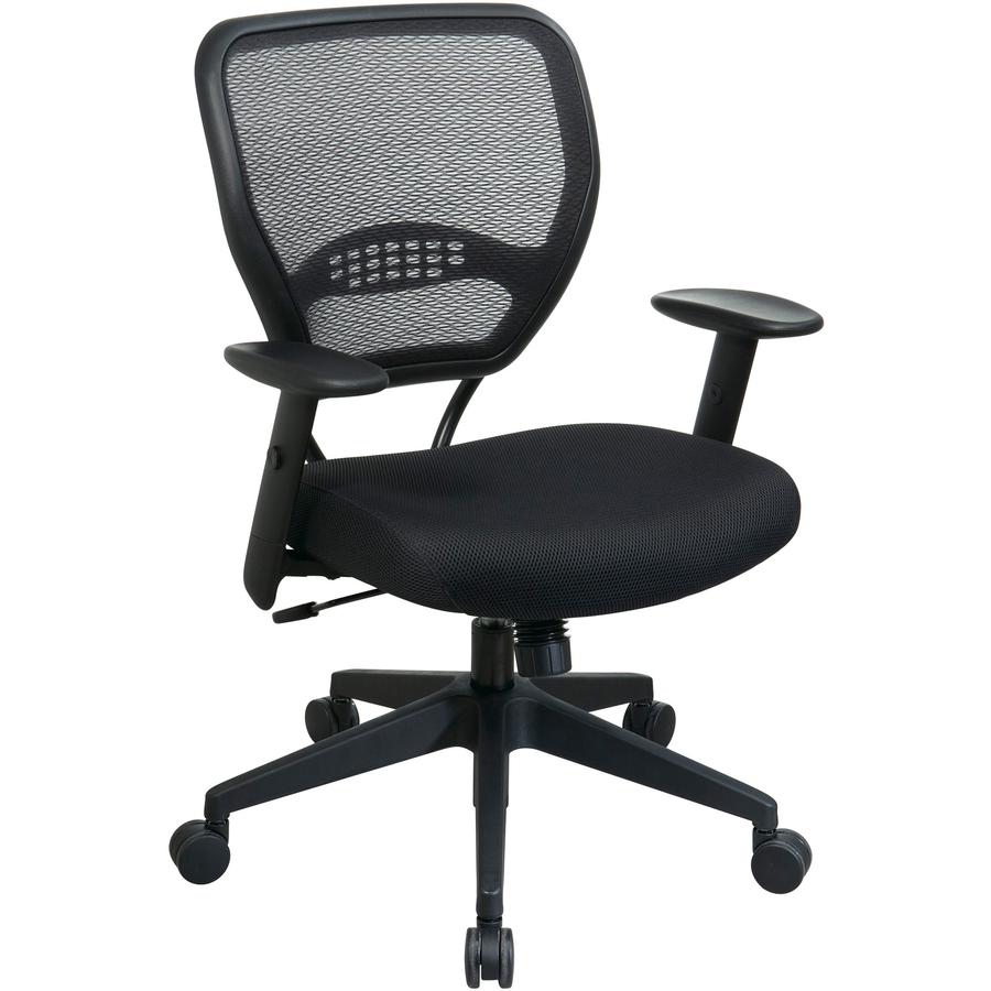 Office Star Professional Air Grid Back Managers Chair - Black Mesh Seat - Mesh Back - Black Frame - 5-star Base - 1 Each. Picture 2