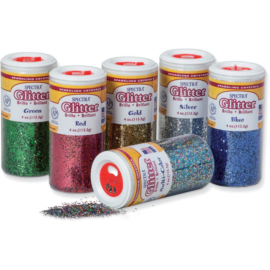 Spectra Glitter Sparkling Crystals - 4 oz - 6 / Set - Assorted. Picture 3