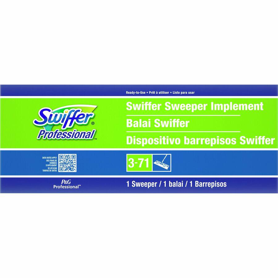 Swiffer Professional Sweeper - 10" Head - Swivel Head, Lightweight - 1 Each - Green. Picture 4