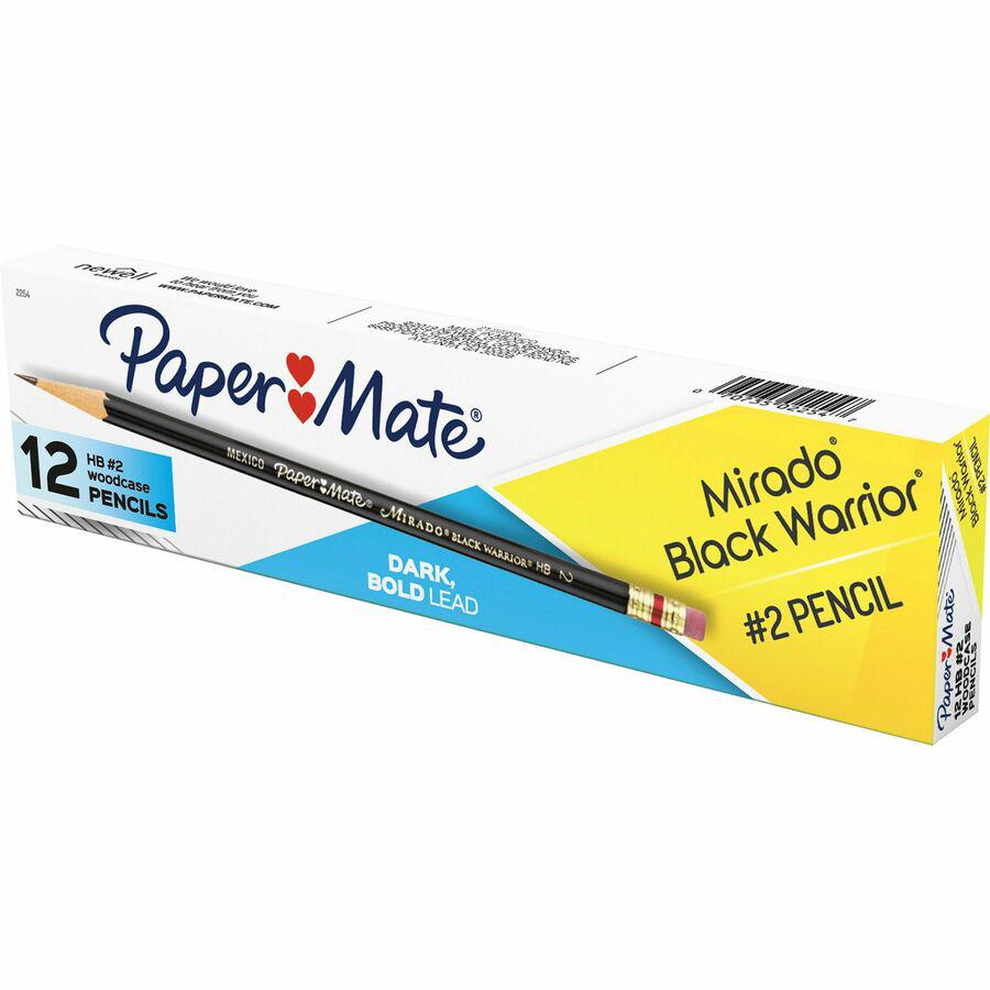 Paper Mate Mirado Black Warrior Pencils with Eraser - #2 Lead - Black Barrel - 1 Dozen. Picture 6